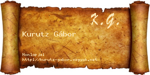 Kurutz Gábor névjegykártya