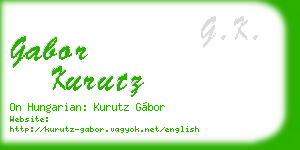 gabor kurutz business card